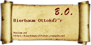 Bierbaum Ottokár névjegykártya
